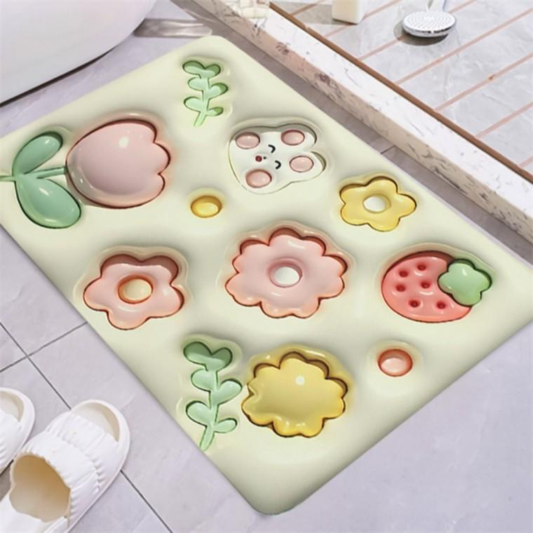 3D 착시 발매트 욕실발수건 미끄럼방지발매트 화장실발매트 발판 주방발매트