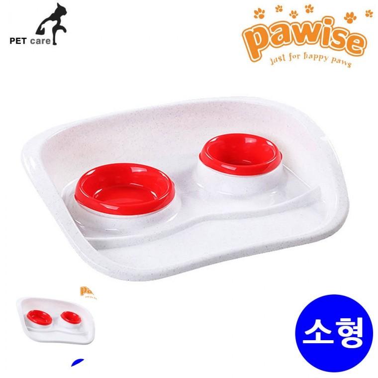 소형견식기 분리형식기 애견식기세트 높이조절식기 강아지식기 레드 디너식기 세트 소형