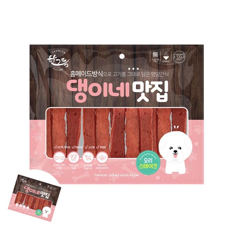 강아지오리고기간식 강아지훈련간식 반려견간식 애완견간식 강아지산책간식 오리 스테이크 강아지 간식 300