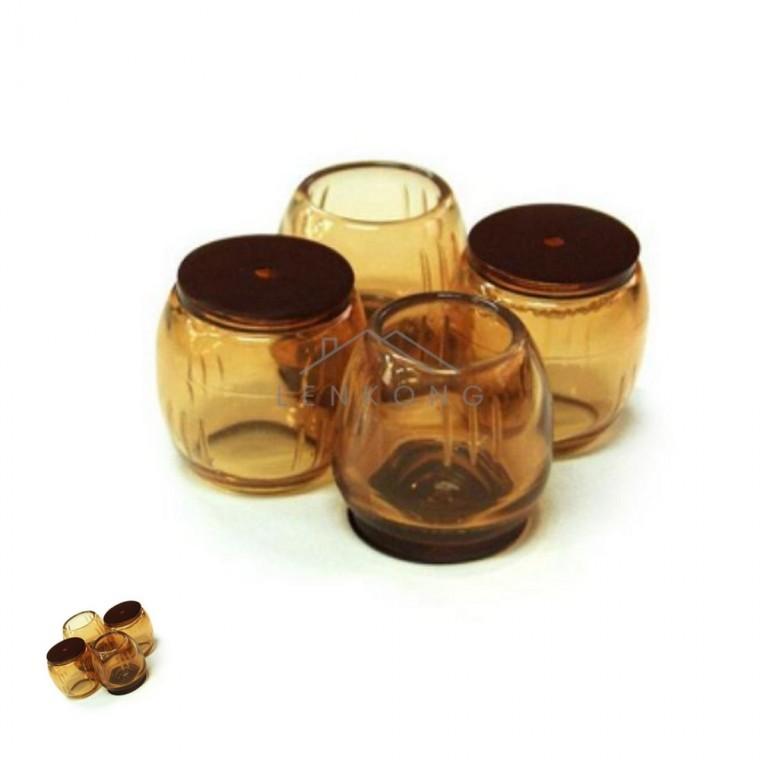 투명의자발캡 원형 40mm 4개 1조 의자발덮개 식탁발커버 의자커버 의자미끄럼방지 의자발받침