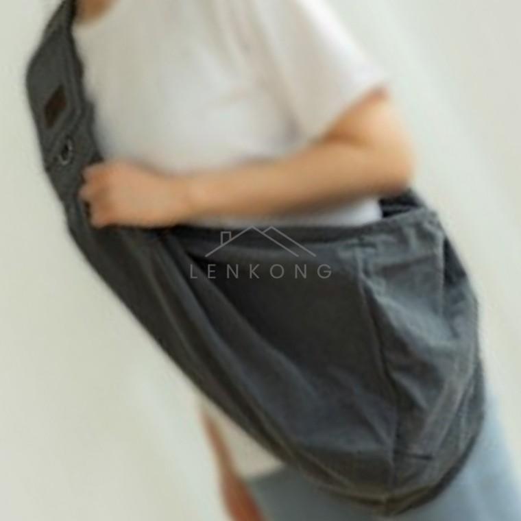 반려견이동가방 그레이 강아지이동가방 강아지슬링백 애견산책가방 강아지산책가방 강아지가방이동가방슬링