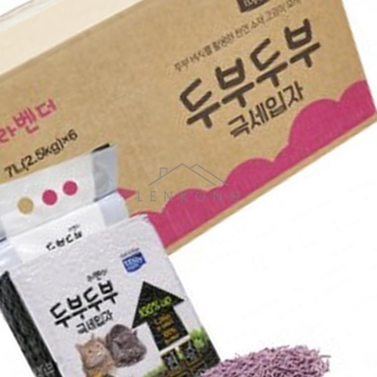 냥이모래 2.5kg 라벤더 6EA 고양이두부모래 고양이배변모래 두부고양이모래 고양이화장실모래 극세사두부모