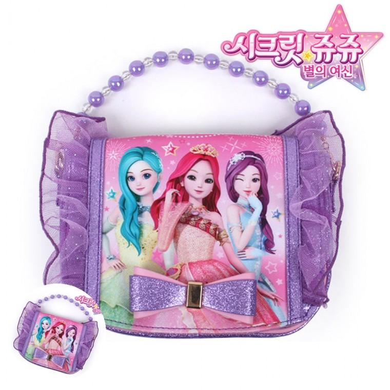 악세서리가방 어린이옆가방 미니옆가방 간식가방 초등학생미니가방 쥬쥬 퍼플선샤인 크로스백
