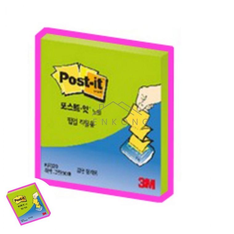 포스트잇 팝업리필용 강한점착용 노트 새싹그린 점착식메모지 강한점착용노트 점착메모지 뜯어쓰는노트 뜯