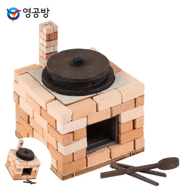 모형장난감 나무조립장난감 나무판조립장난감 목재장난감 목재조립 미니 벽돌 가마솥 아궁이