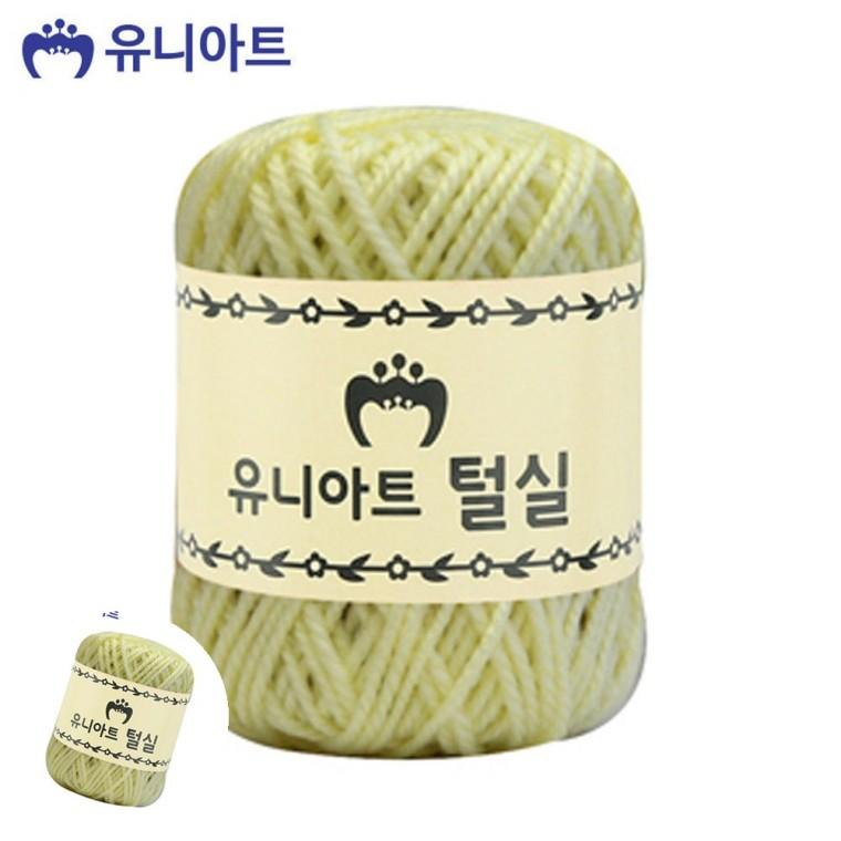 손뜨개질 겨울털실 뜨개실 수세미털실 크리스마스털실 지관실 미색