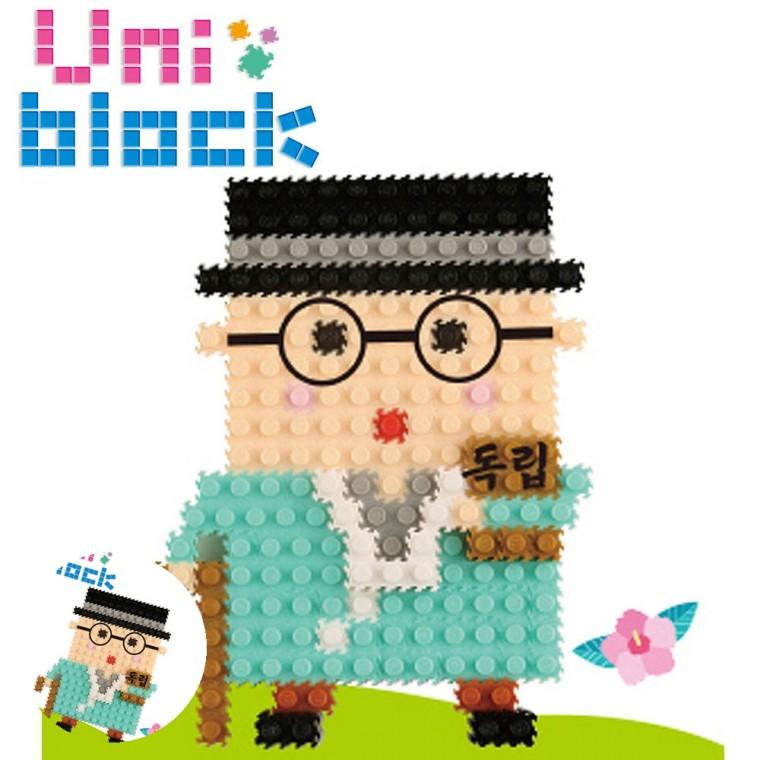 두뇌발달블록 창의력블록 조립놀이 유아블록 교구블록 위인 만들기 김구