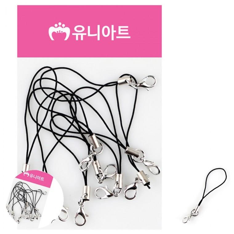 도난방지핸드폰줄 키링줄 어린이핸드폰줄 핸드폰키링 여성핸드폰줄 핸드폰줄 약9개입 검정