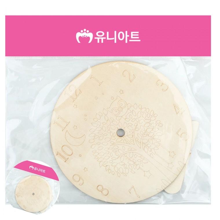 시계만들기틀 벽시계판 시계틀 벽시계재료판 우드판 시계재료 나무 시계판 원형 부엉이