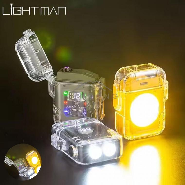 라이터겸용 LED라이트 LED미니 플라즈마라이터 LED라이터 캠핑용led전등충전식 전기라이터