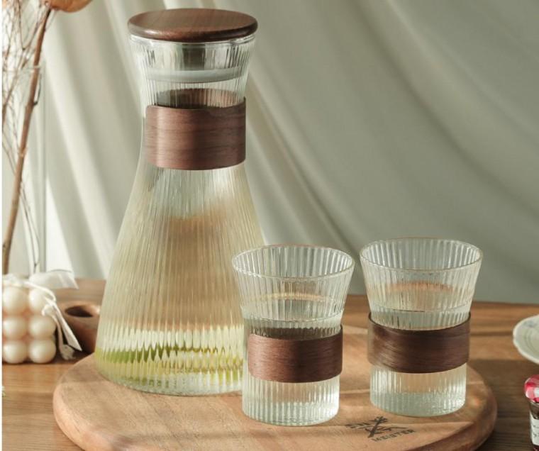 마켓다인 물병 1.5L 컵 310ml 2P 냉장고물병 유리물통