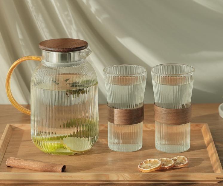 물병 1.8L 컵 450ml 2P 유리컵 유리물병세트