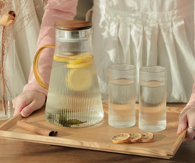 물병 1.8L 컵 320ml 2P 내열유리물병 카페잔