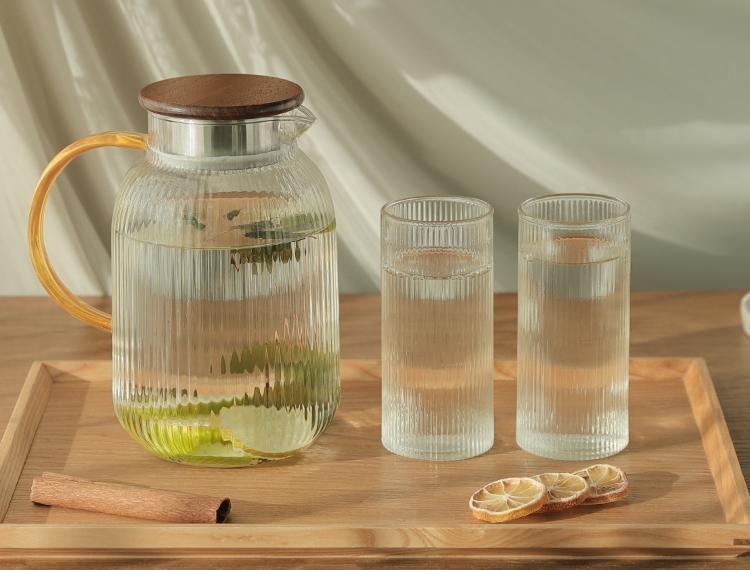 물병 1.8L 컵 320ml 2P 카페컵 카페유리잔
