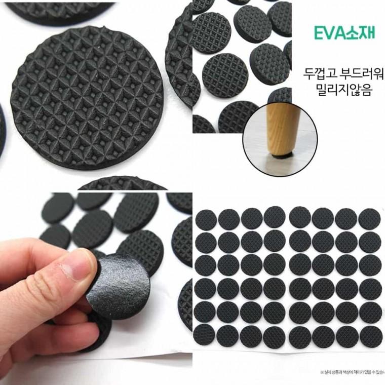 의자발패드 원형48개입 무소음슬라이딩패드 식탁다리커버 소음방지패드 식탁의자발커버 의자바닥