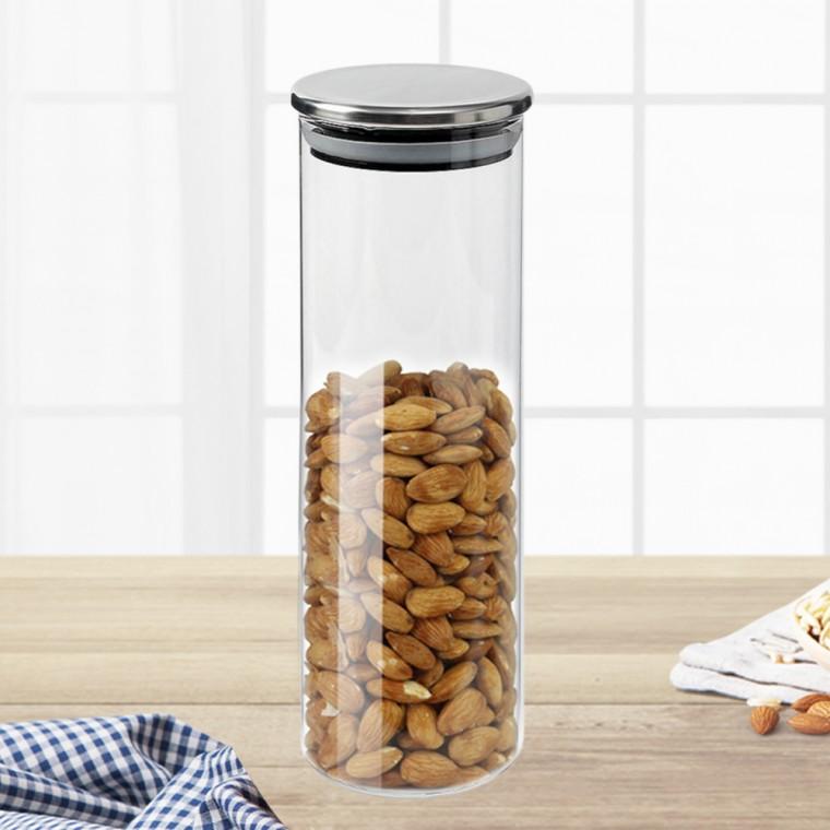 [쿠킹홈] 푸드 내열유리 밀폐용기 2p세트(6.5cm) (520ml) 밀폐유리병 내열유리병 과일청병 잼병