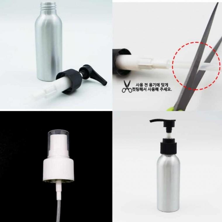 알루미늄 화장품공병 펌프용기 100ml 화장품소분용기 화장품펌프 화장품통 펌프공병 펌핑공병