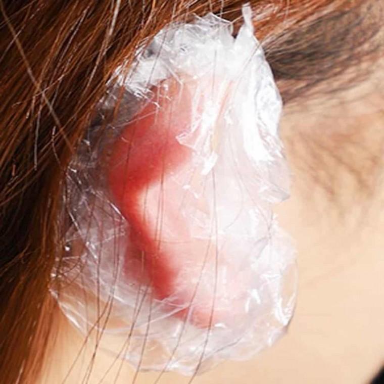 염색 귀마개 100개 미용실귀마개 귀비닐커버 미용실귀덮개 미용실이어캡 귀보호비닐