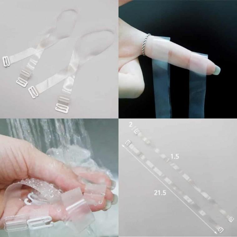 반투명 누드 브라끈 1.5cm 속옷투명끈 브라어깨끈 투명브라끈 브라자투명끈 브라투명끈
