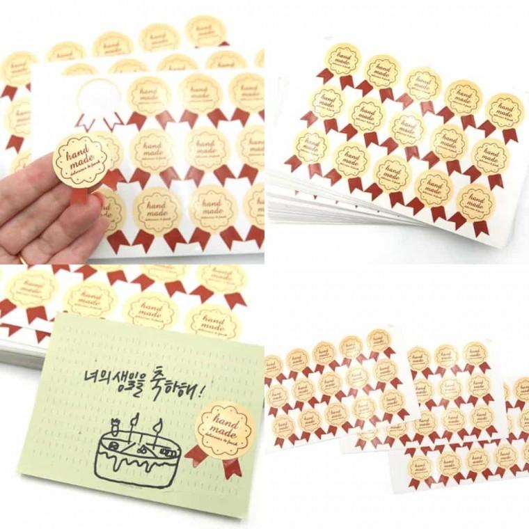 핸드메이드 스티커 10매 handmade스티커 다꾸스티커 배달스티커 핸드메이드라벨스티커 빼빼로스티커