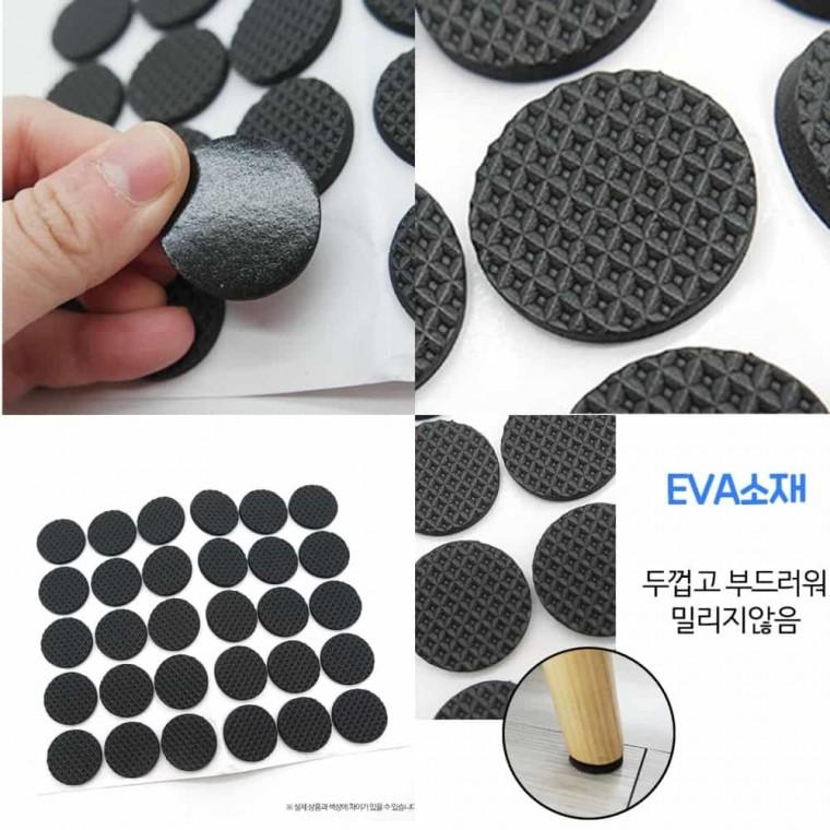 의자발패드 원형30개입 소음방지패드 식탁의자다리커버 식탁다리커버 식탁의자발커버 무소음슬라이딩패드