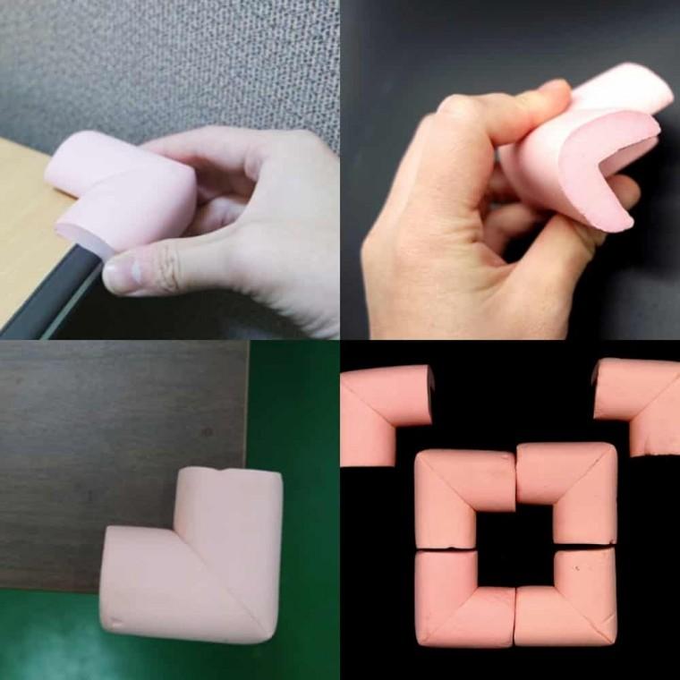 모서리 보호 쿠션 핑크 코너안전가드 모서리안전가드 책상모서리보호대 아기모서리보호대 모서리가드