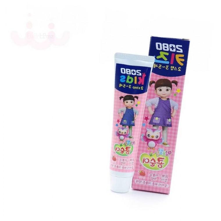 2080 키즈 유아용 치약 딸기향 딸기치약 잇몸건겅치약 하얀이빨
