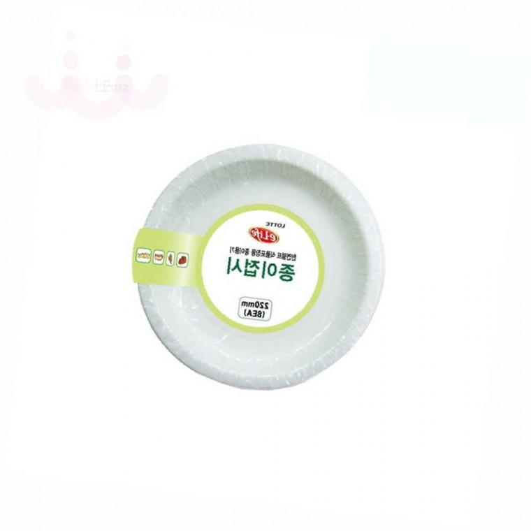 롯데 종이접시 220mm 종이트레이 일회용종이트레이 1회용그릇