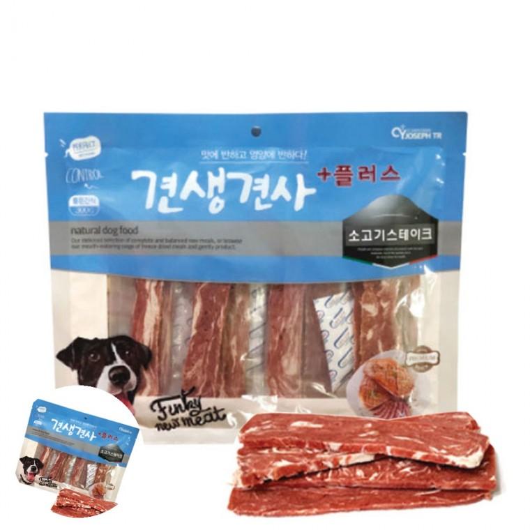 반려견간식 강아지훈련간식 개간식 노령견간식 강아지저지방간식 소고기 스테이크 300g 강아지 간식