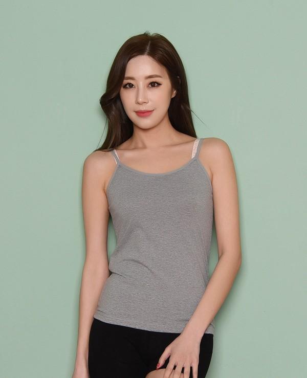 면스판 여성 끈런닝 끈나시 얇은끈나시