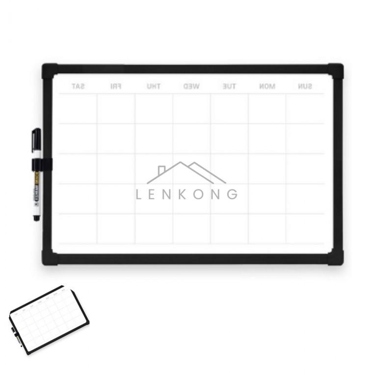 탁상용 스케줄보드 블랙프레임 30x20cm 탁상용스케줄화이트보드 탁상용주간플래너 주간스케줄러자석 월중행