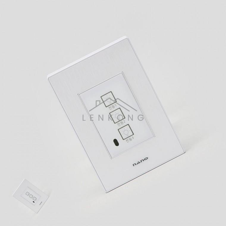 전기 터치스위치 화이트 3구 나노 리모컨스위치 원격스위치 터치전등스위치 전등스위치 전원스위치