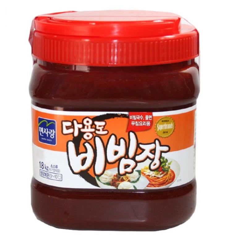 비빔냉면양념장 비빔국수 쫄면 골뱅이무침 막국수 만능양념장 면비빔장 1.8키로 대용량 냉면장 쫄면장 분식