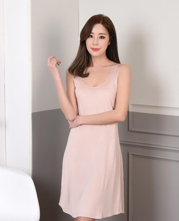 롱 여성 런닝 롱슬립 인견속치마