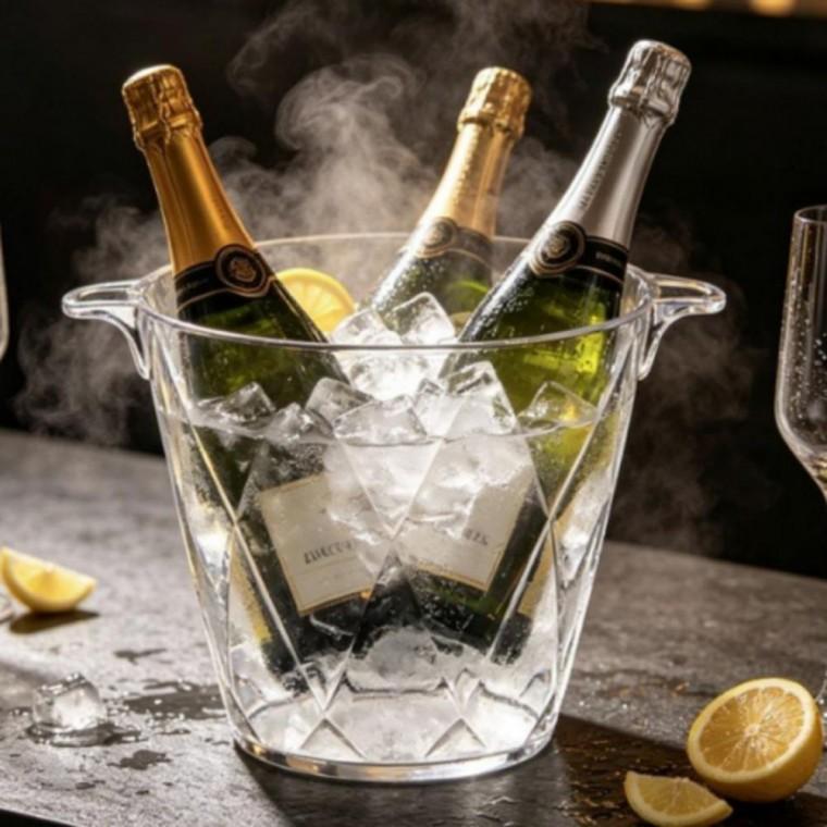 투명 와인 샴페인 칠링버킷 맥주 얼음 보냉통