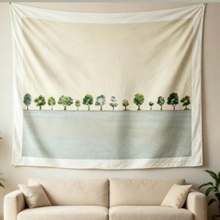 벽장식 패브릭 포스터 가림천 200x150cm