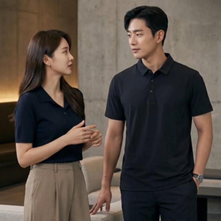 남녀공용 쿨링 카라 반팔티 골프 스포츠 운동복
