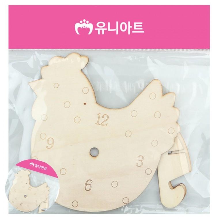 나무시계만들기 미술만들기재료 시계만들기재료 유아만들기재료 벽걸이시계만들기 시계재료 나무 시계판 닭