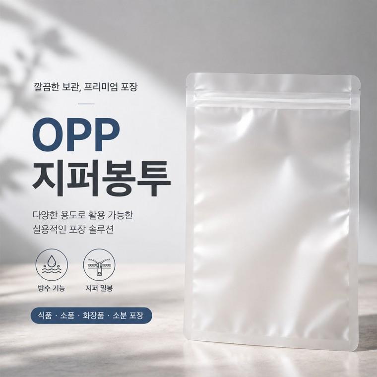 블레스팩 반투명 OPP 지퍼백 식품포장 소분 보관봉투 20x30cm (100장)