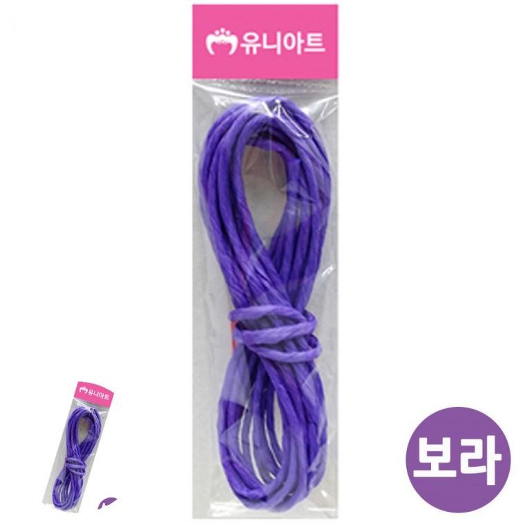 포장끈 종이공예재료 포장용끈 종이지끈 지끈공예 칼라 지끈 4mm 보라