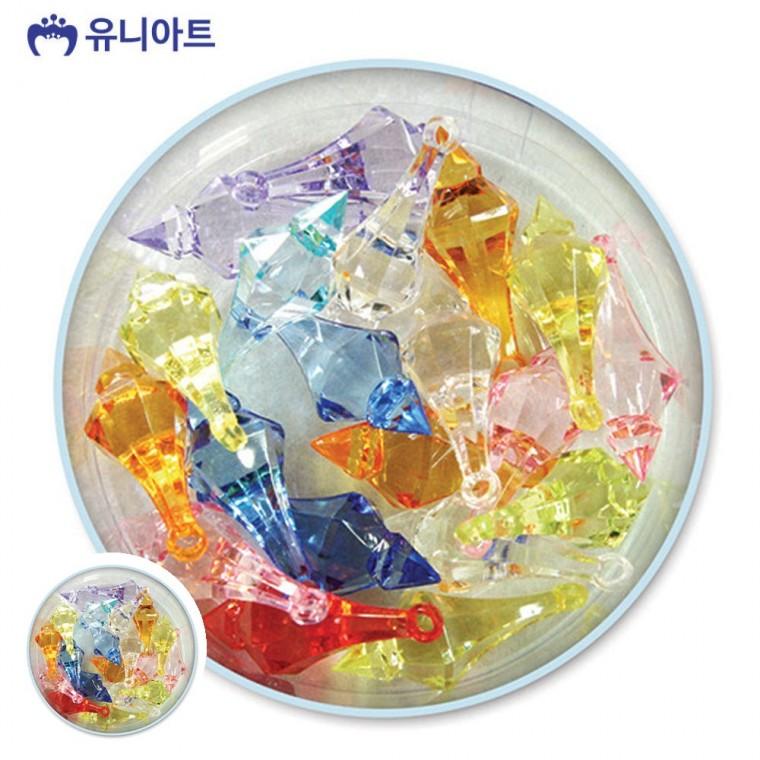 초등만들기 유아만들기 미술만들기 공예재료 만들기취미 모양비즈 23번 크리스탈비즈 2cm x 4.5cm