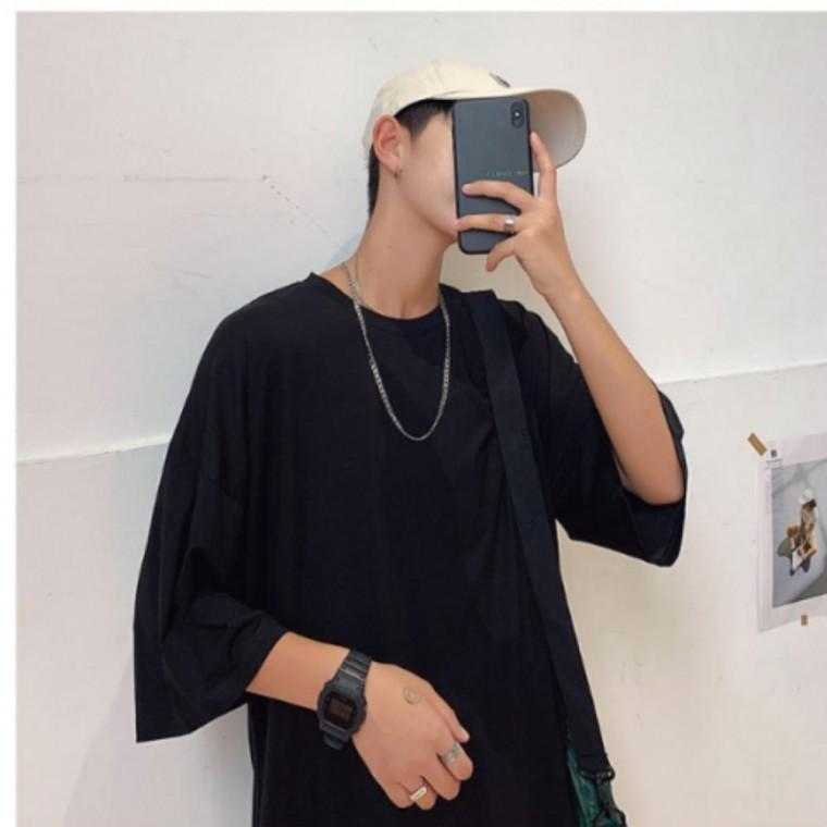 라운드넥 7부 남자티셔츠 남성반팔티 캐주얼셔츠 셔츠 무지티셔츠