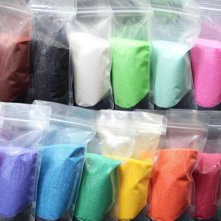 색모래 1kg 16색 만들기 샌드아트 미술 공예용 DIY 컬러링 소품 학교 청소년 체험