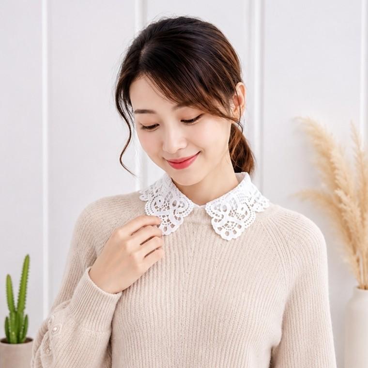 레이스 페이크카라 블라우스 넥케이프 GSM-1010386