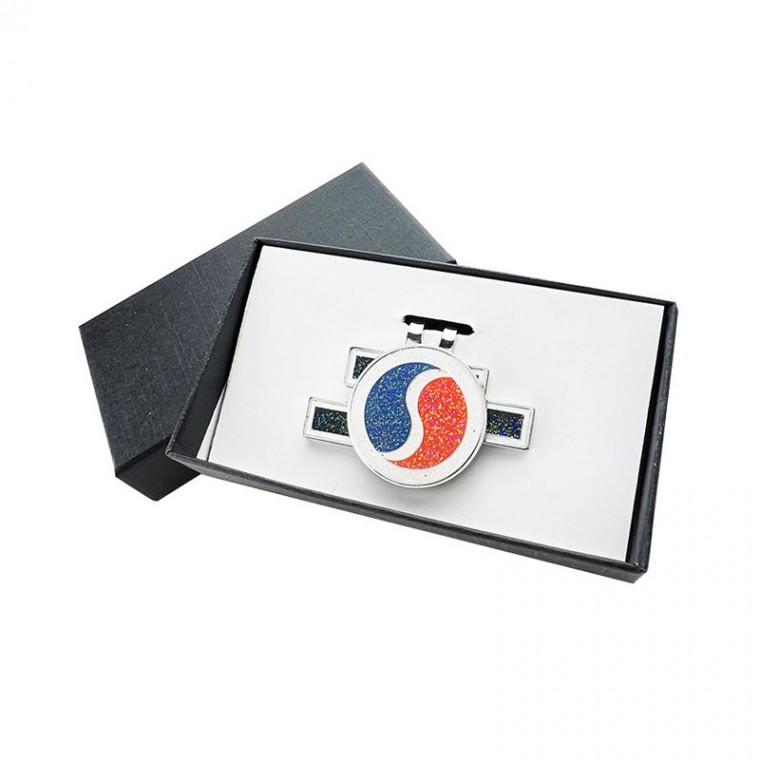 태극마크 골프선물 볼마커+자석클립 세트(실버)