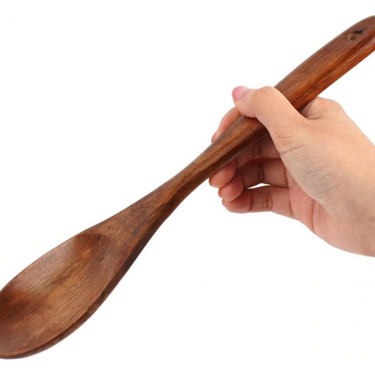 옻칠큰수저 원목수저 튼튼한 주방 조리스푼 큰 긴손잡이 요리 나무 내열 볶음 배식