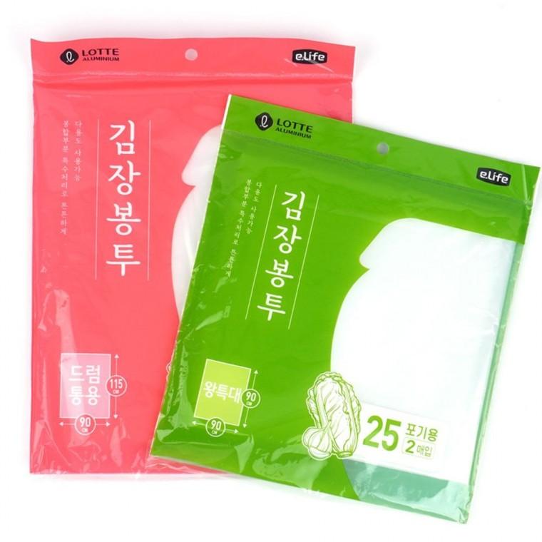김치통 김치비닐 투명 비닐 김장 봉투 배추 2매입 대형 야채 보관