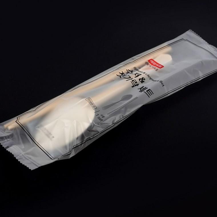 나무젓가락 플라스틱수저 간편 나무 위생 숟가락 야외 캠핑 일회용수저세트 30P 포크