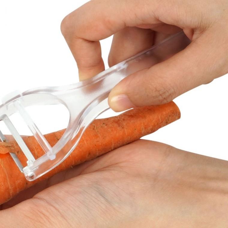감자칼필러 감자칼 벗기기 손잡이 채칼 껍질 야채 과일 반투명 필러 칼날 주방