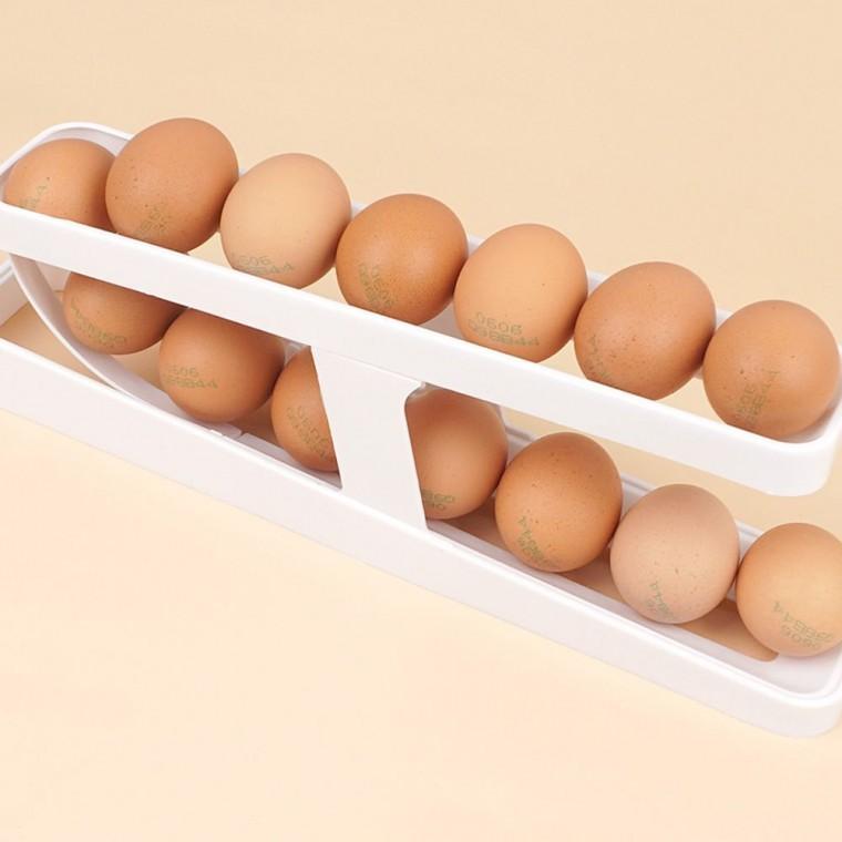 달걀보관함 냉장고계란보관 플라스틱 주방 2단 계란 조립식 투명 냉장고 트레이 신선 정리